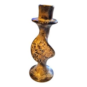 Carved Soapstone Candle Holder